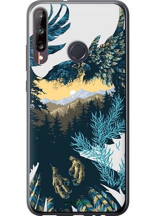 Чехол на huawei p40 lite e арт-орел на фоне природы "3983u-1875-10746"
