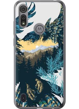 Чехол на motorola e6s арт-орел на фоне природы "3983u-2001-10746"