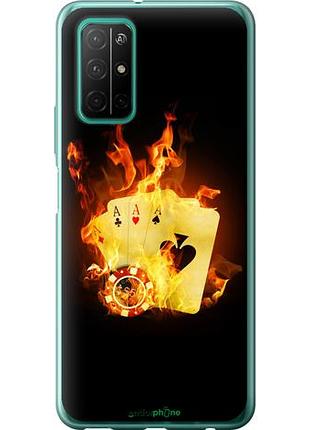 Чехол на huawei honor 30s горящие карты "839u-1897-10746"