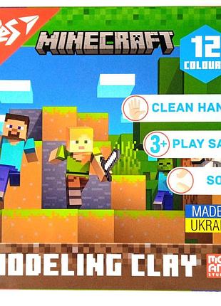 Пластилин minecraft yes 12 цветов , 240 гр
