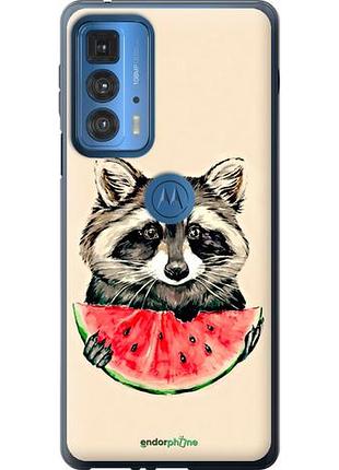 Чехол на motorola edge 20 pro енотик с арбузом "4605u-2662-10746"