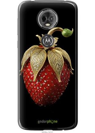 Чехол на motorola moto e5 plus клубника v3 "5638u-1412-10746"