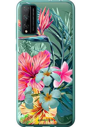 Чехол на huawei honor play 4t pro тропические цветы v1 "4667u-1914-10746"