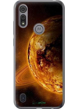 Чехол на motorola e6i жёлтый сатурн "170u-2355-10746"