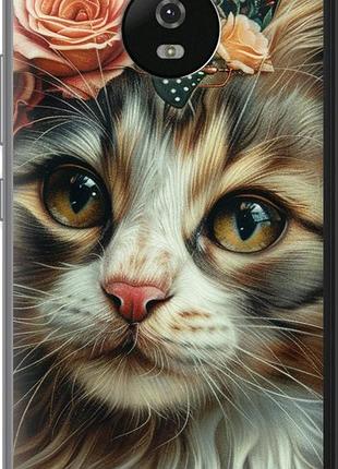 Чехол на motorola moto g5 cats and flowers "6069u-832-10746"