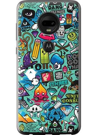 Чехол на motorola moto g7 стикер бомбинг 1 "693u-1614-10746"