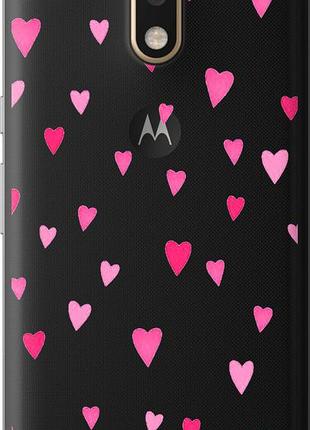 Чехол на motorola moto g4 сердечки 2 "4763u-511-10746"