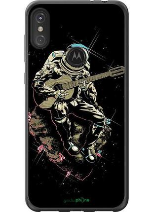 Чехол на motorola one power космонавт с гиратой "4138u-1588-10746"