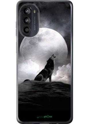 Чехол на motorola moto g52 воющий волк "934u-2691-10746"