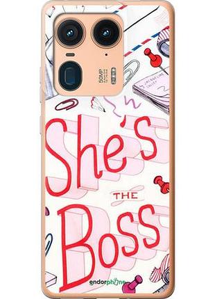 Чехол на motorola moto x50 ultra she's the boss "4254u-3866-10746"