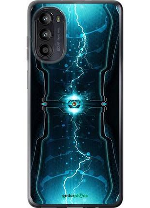 Чехол на motorola moto g52 молнии в цилиндре "120u-2691-10746"