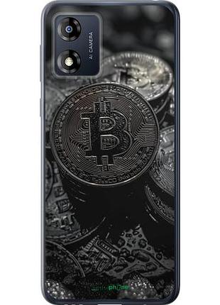 Чехол на motorola moto e13 black bitcoin "6090u-3053-10746"
