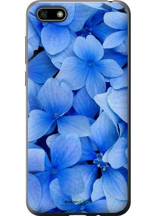 Чехол на huawei y5 2018 синие цветы "526u-1500-10746"
