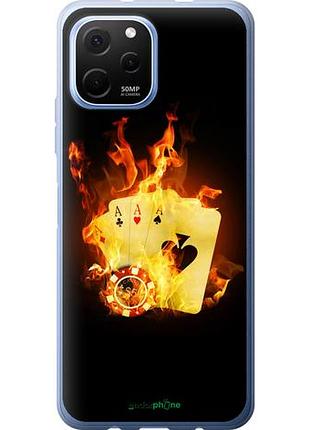 Чехол на huawei nova y61 горящие карты "839u-2983-10746"
