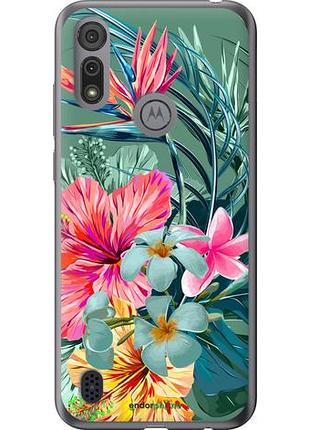 Чехол на motorola e6i тропические цветы v1 "4667u-2355-10746"
