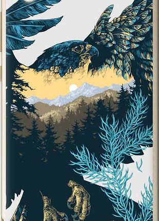 Чехол на huawei y6 ii арт-орел на фоне природы "3983u-338-10746"