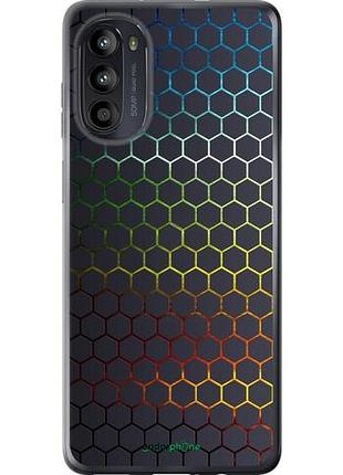 Чохол на motorola moto g52 переливні стільники "498u-2691-10746"