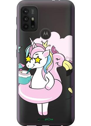 Чехол на motorola moto g10 crown unicorn "4660u-2319-10746"