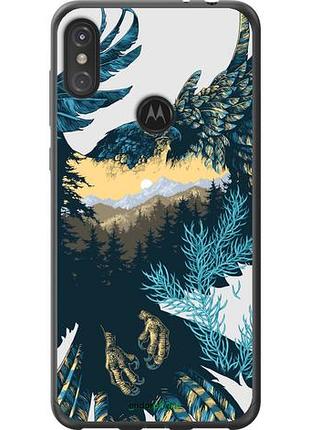 Чохол на motorola one power арт-орел на тлі природи "3983u-1588-10746"