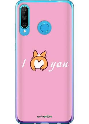 Чехол на huawei p30 lite люблю1 "4587u-1651-10746"