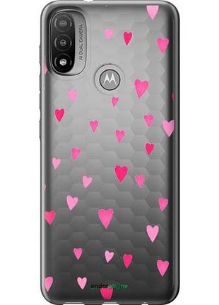 Чехол на motorola e20 сердечки 2 "4763u-2509-10746"