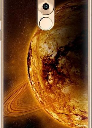 Чехол на huawei honor 6x жёлтый сатурн "170u-460-10746"
