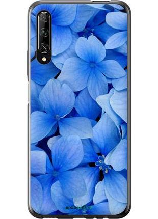 Чехол на huawei p smart pro синие цветы "526u-1906-10746"
