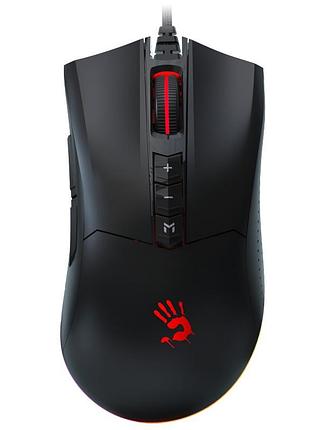 Миша ігрова bloody es9 plus (stone black), rgb, 16000 cpi, 20m натискань, чорна