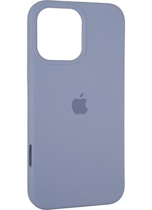 Чохол fiji silicone case для apple iphone 16 pro max бампер накладка soft touch з мікрофіброю lavender grey