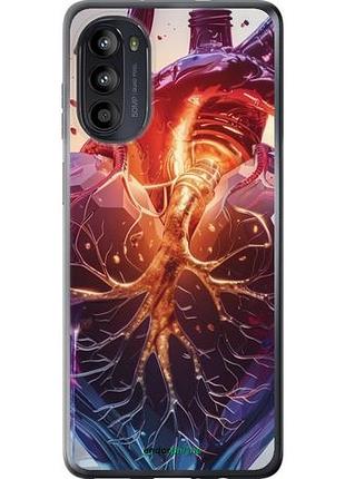Чехол на motorola moto g52 crystal heart "6070u-2691-10746"
