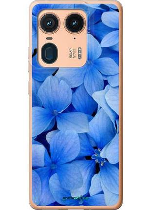 Чохол на motorola moto x50 ultra сині квіти "526u-3866-10746"