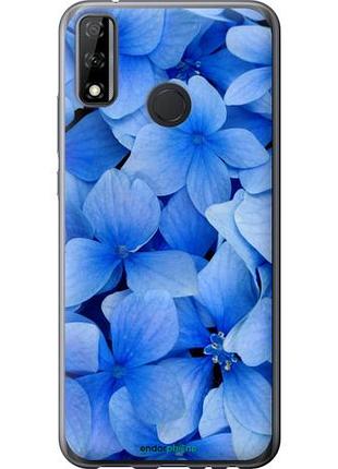 Чехол на huawei p smart 2020 синие цветы "526u-2060-10746"