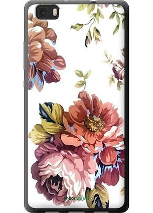 Чехол на huawei ascend p8 lite vintage flowers "4333u-126-10746"
