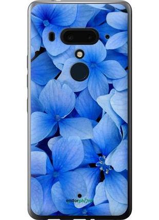 Чехол на htc u12 plus синие цветы "526u-1712-10746"