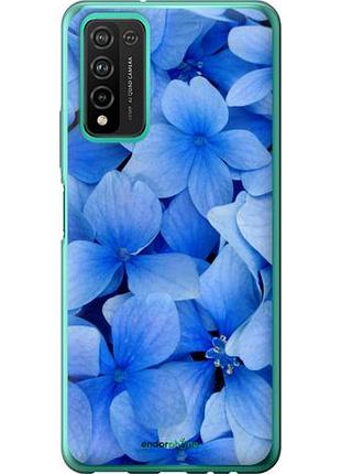 Чехол на huawei honor 10x lite синие цветы "526u-2198-10746"