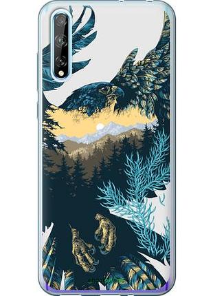 Чехол на huawei p smart s арт-орел на фоне природы "3983u-1813-10746"