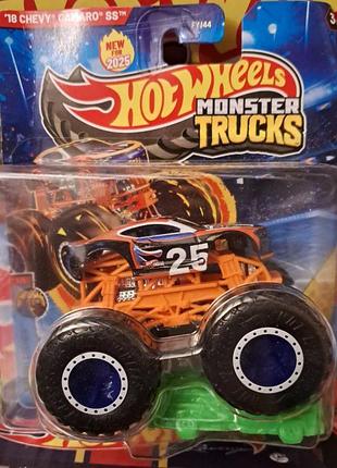 Hot wheels monster trucks 1:64 scale '18 chevy camaro ss jdp69 mattel хот вілс монстер чеві камаро