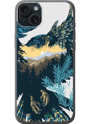 Чехол на iphone 15 plus арт-орел на фоне природы "3983u-3097-10746"