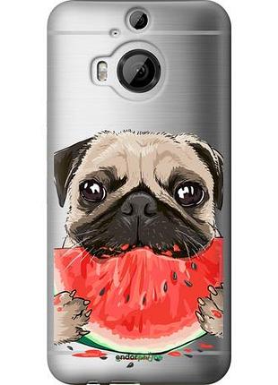 Чехол на htc one m9 plus мопс и арбуз "4665u-134-10746"