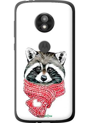 Чехол на motorola moto e5 play енот в шарфе "4688u-1429-10746"
