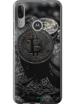 Чехол на motorola moto e6 plus black bitcoin "6090u-1780-10746"