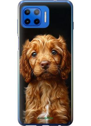 Чехол на motorola moto g plus cocker spaniel на черном фоне "6137u-2202-10746"