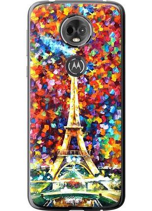 Чехол на motorola moto e5 plus париж "830u-1412-10746"