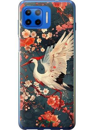 Чехол на motorola moto g plus сакура и аист "6108u-2202-10746"