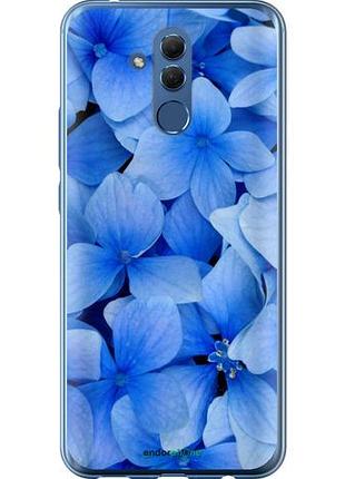 Чехол на huawei mate 20 lite синие цветы "526u-1575-10746"