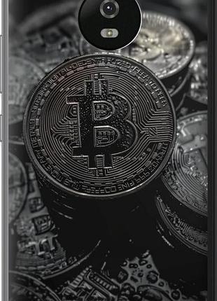 Чехол на motorola moto g5 black bitcoin "6090u-832-10746"