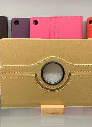 Шкіряний чохол книжка 360 для samsung galaxy tab a8 x200 / x205 золотой