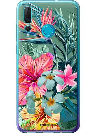 Чохол на huawei nova 4 тропічні квіти v1 "4667u-1632-10746"