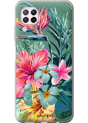 Чехол на huawei nova 6se тропические цветы v1 "4667u-1823-10746"
