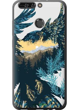 Чехол на huawei honor v9 / honor 8 pro арт-орел на фоне природы "3983u-1246-10746"